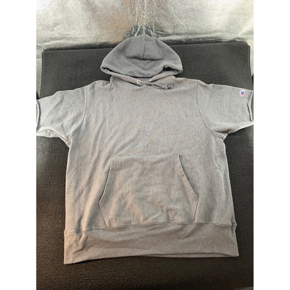 Champion Other - Champion Reverse Weave Men's Gray Short Sleeve Hoodie Sweatshirt Size Large